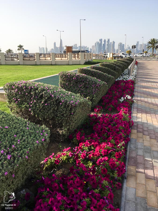 La Corniche, la promenade de Doha dans notre article Visiter Doha au Qatar : Que faire pendant une escale à Doha de 24 heures #doha #qatar #voyage #escale