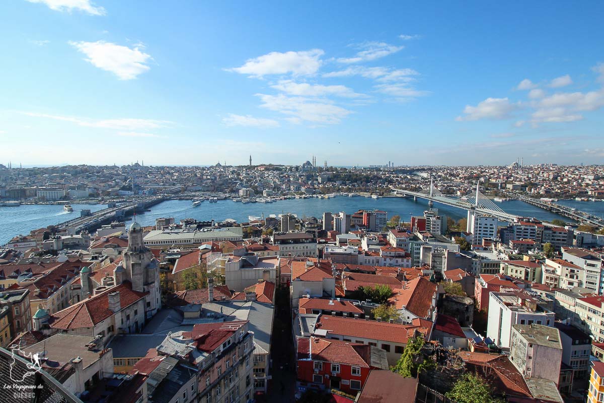 Vue du haut de la Tour de Galata à Istanbul en Turquie dans mon article Mon itinéraire en Turquie : Que faire, voir et visiter en 7 jours #turquie #voyage #asie #cappadoce #istanbul