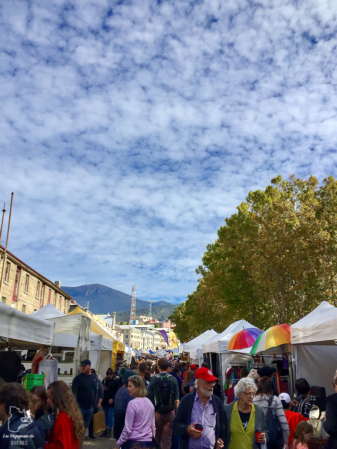 Salamanca market à Hobart en Tasmanie dans notre article Que faire en Tasmanie : Mon itinéraire de road trip à travers l’île de Tasmanie #tasmanie #australie #ile #voyage #roadtrip