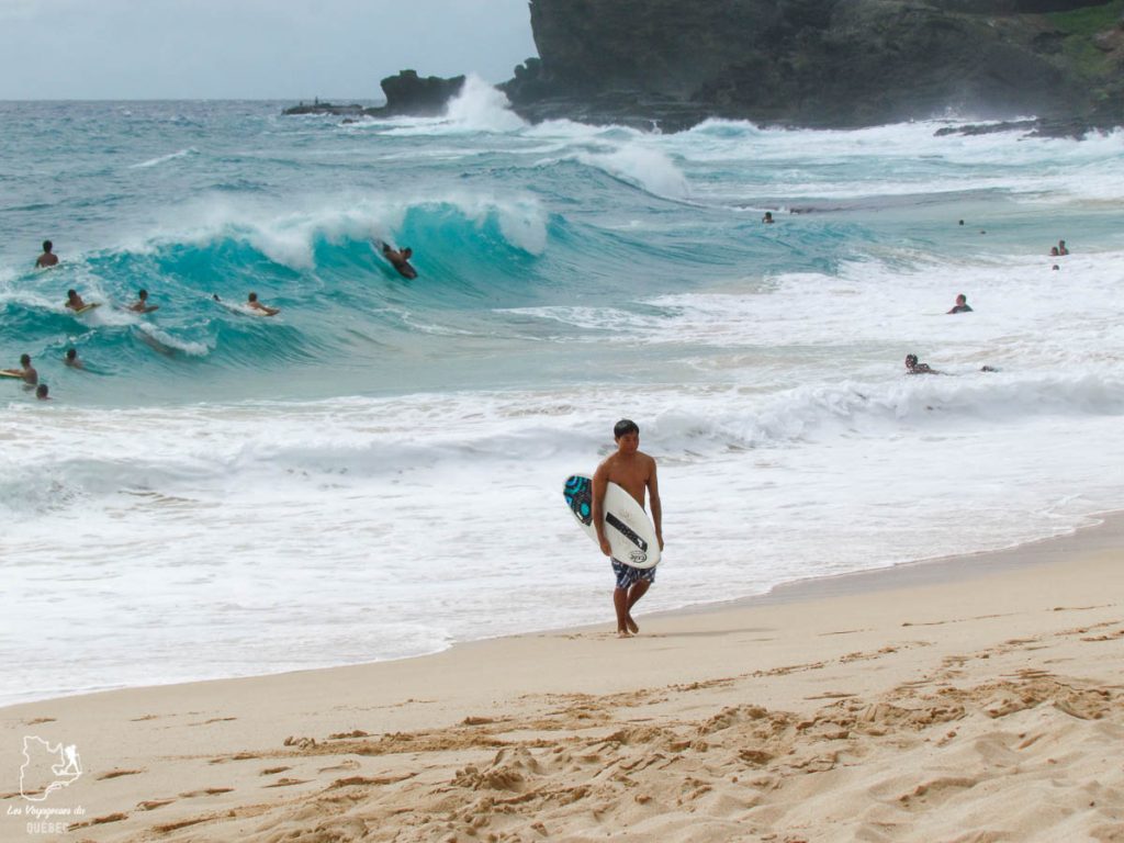 Surf à Sandy Beach sur l'île d'Oahu dans notre article L'île d'Oahu à Hawaii : Activités incontournables à faire lors d'un road trip #oahu #roadtrip #ile #kawaii #sandybeach #surf
