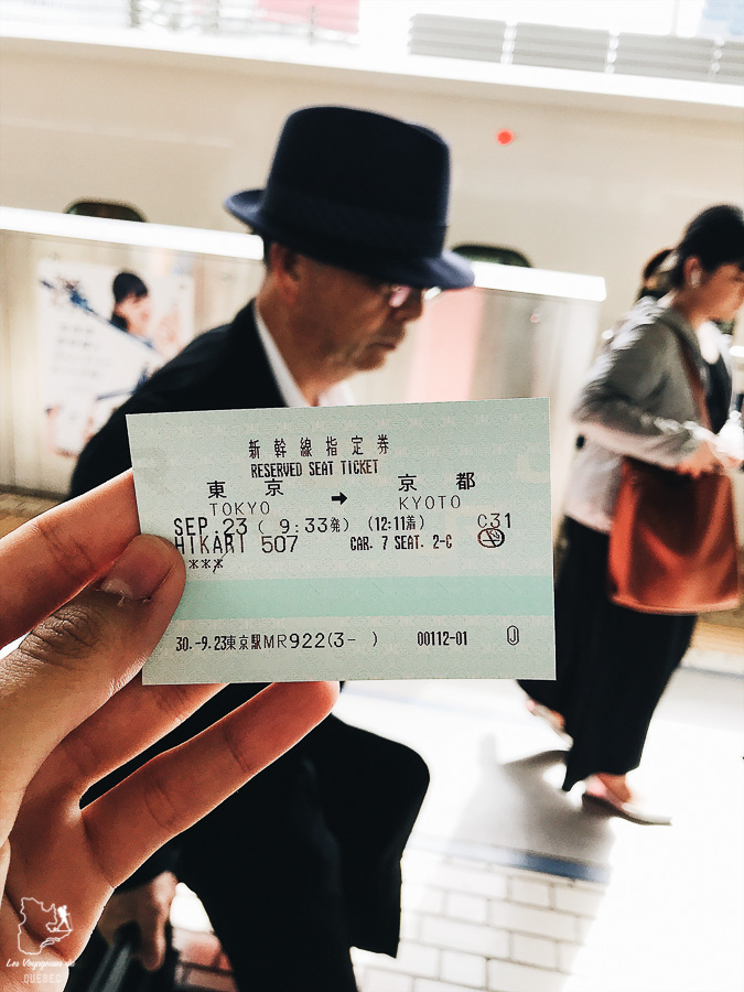 Billet de TGV pour visiter le Japon en train dans notre article Visiter le Japon : Mes trucs et astuces pour un voyage au Japon réussi #japon #asie #voyage #train