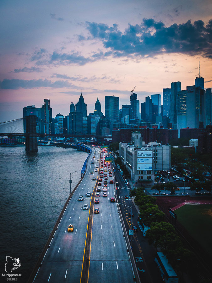 Vue panoramique de New York depuis le Manhattan Bridge dans notre article Les meilleurs points de vue de New York et endroits pour photographier la ville #newyork #usa #etatsunis #vue #panoramique #pointsdevue