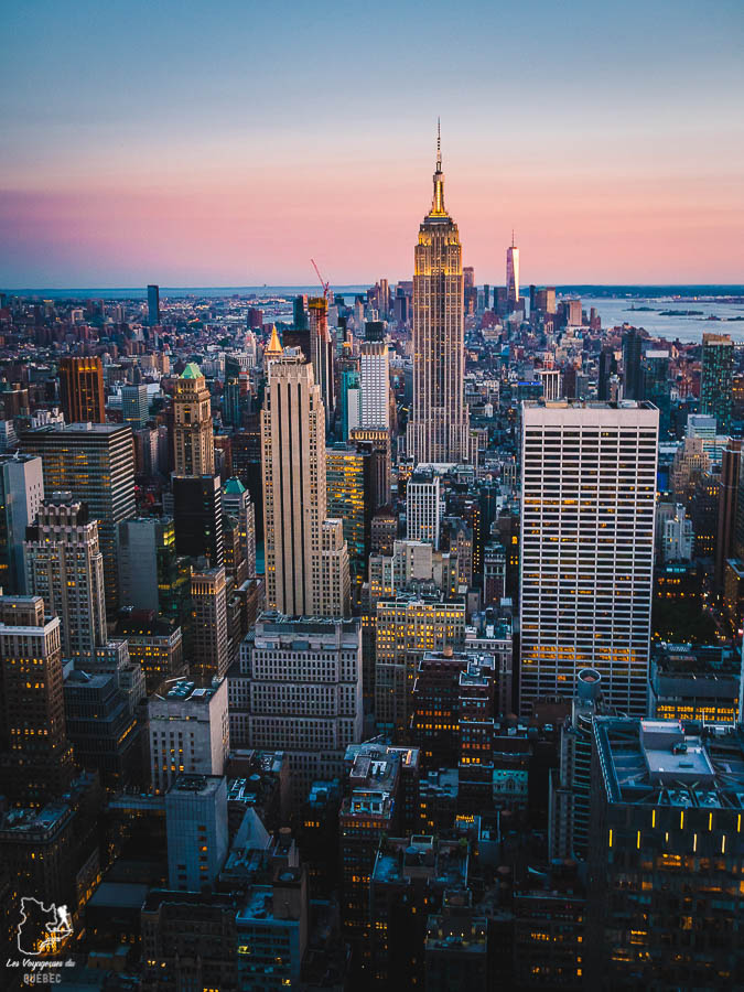 Vue panoramique de New York au Top of the Rock dans notre article Les meilleurs points de vue de New York et endroits pour photographier la ville #newyork #usa #etatsunis #vue #panoramique #pointsdevue