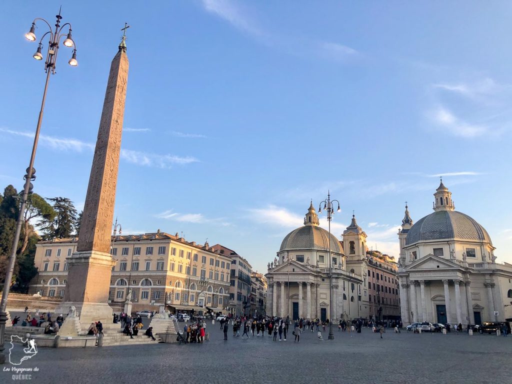 Piazza de Popolo à Rome dans notre article Visiter Rome en 4 jours : Que faire à Rome, la capitale de l’Italie #rome #italie #europe #voyage
