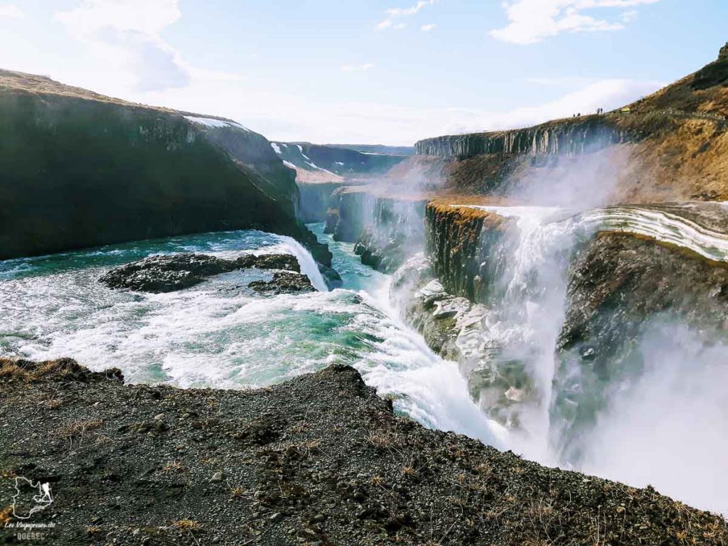 La chute Gullfoss en Islande dans notre article Une semaine en Islande : Mon expérience à visiter l’Islande en solo #islande #unesemaine #voyage #europe #voyageensolo