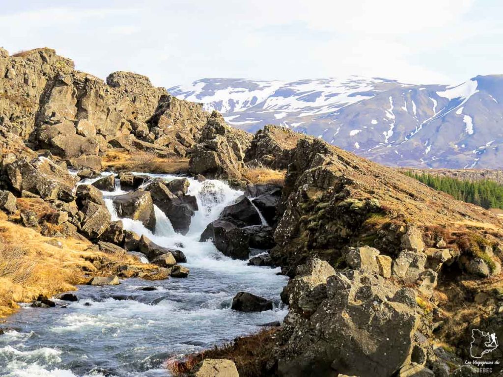 Chute Oxararfoss dans le parc national Thingvellir dans notre article Une semaine en Islande : Mon expérience à visiter l’Islande en solo #islande #unesemaine #voyage #europe #voyageensolo