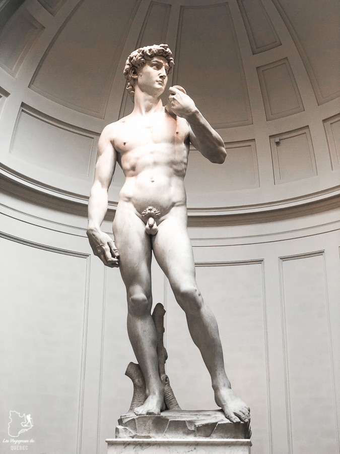 Statue de David à Galleria dell’Accademia à Florence dans notre article Visiter la Toscane en Italie : Mes incontournables de que faire et voir en 10 jours #toscane #italie #europe #voyage #itineraire #florence