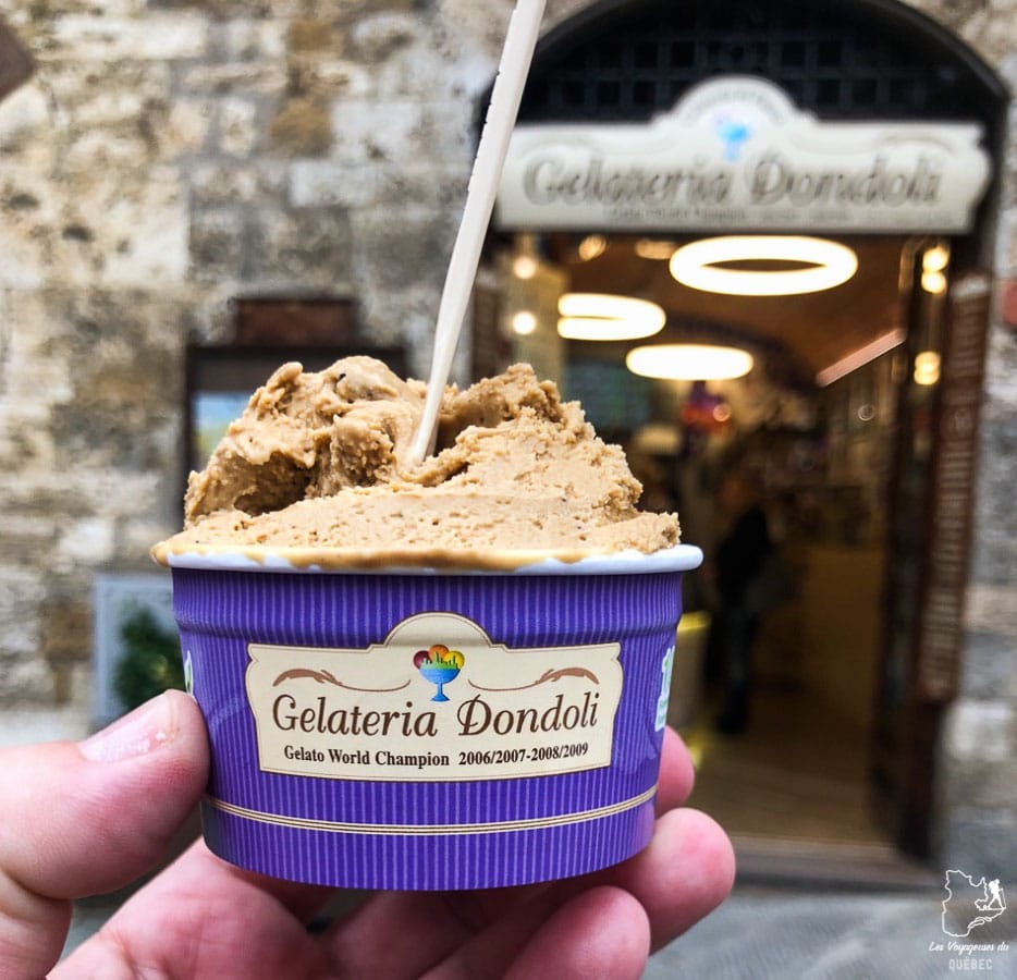 Manger un gelato à San Gimignano en Toscane dans notre article Visiter la Toscane en Italie : Mes incontournables de que faire et voir en 10 jours #toscane #italie #europe #voyage #itineraire #sangiminiano