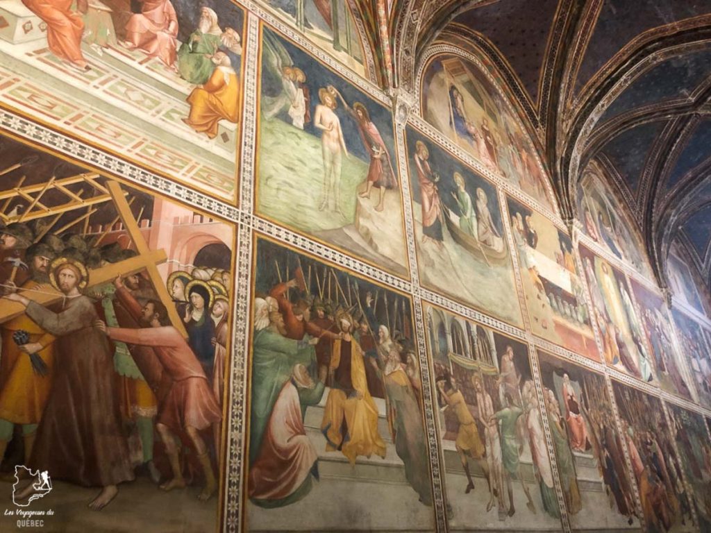 Les peintures du Duomo di San Gimignano en Toscane dans notre article Visiter la Toscane en Italie : Mes incontournables de que faire et voir en 10 jours #toscane #italie #europe #voyage #itineraire #sangiminiano