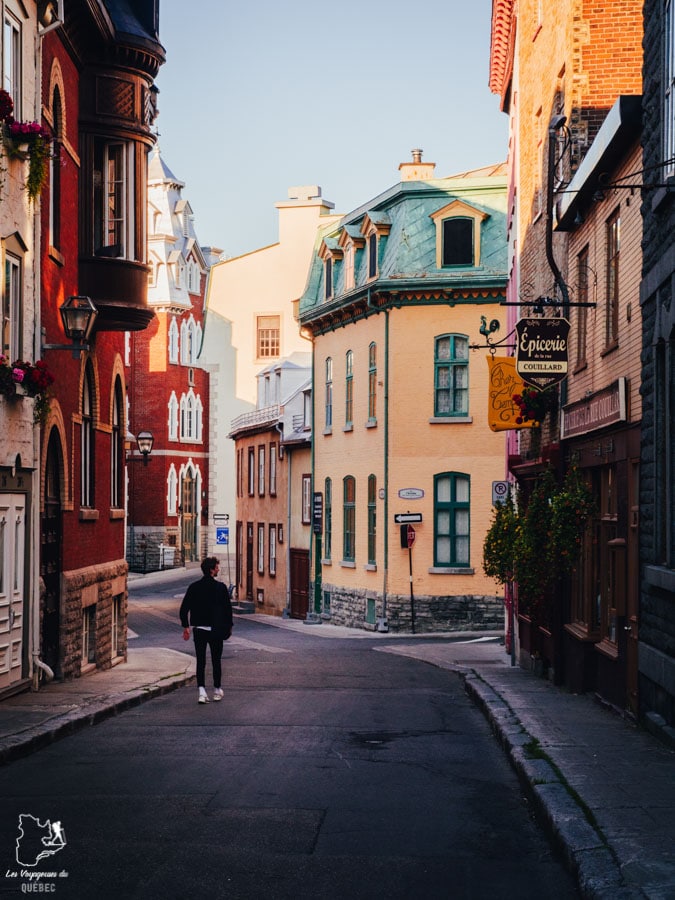 Visiter Québec et sa rue Couillard dans notre article Visiter Québec à travers ses plus beaux points de vue : 12 endroits où photographier la ville de Québec #quebec #villedequebec #canada #photographie