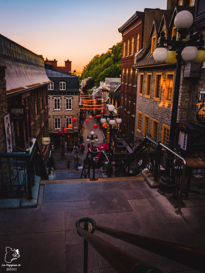Visiter Québec et son escalier Casse-cou dans notre article Visiter Québec à travers ses plus beaux points de vue : 12 endroits où photographier la ville de Québec #quebec #villedequebec #canada #photographie