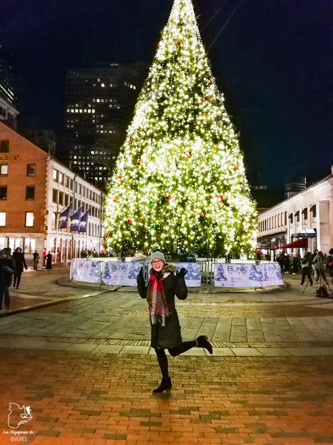 Spectacle Blink au Faneuil Hall Marketplace à Boston à Noël dans notre article Visiter Boston à Noël : petit guide d’un séjour à Boston réussi en période des fêtes #boston #USA #etatsunis #noel #voyage