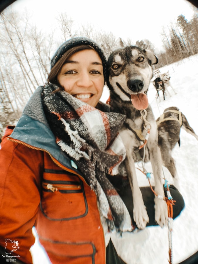 Balade en chiens de traîneau dans notre article 10 activités hivernales au Québec : quoi faire au Québec en hiver #hiver #quebec #canada #activites