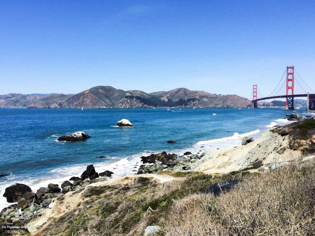 Baker Beach à San Francisco dans notre article Que voir à San Francisco aux USA : ma découverte de la ville en 7 jours #sanfrancisco #californie #usa #etatsunis #voyage