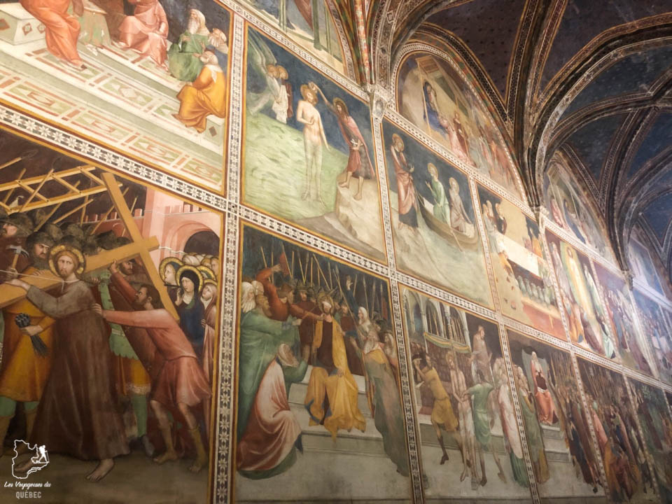 Les fresques du Duomo di San Gimignano en Italie dans notre article Mon weekend à visiter San Gimignano en Italie : Magnifique ville fortifiée de la Toscane #sangimignano #toscane #italie #unesco #voyage