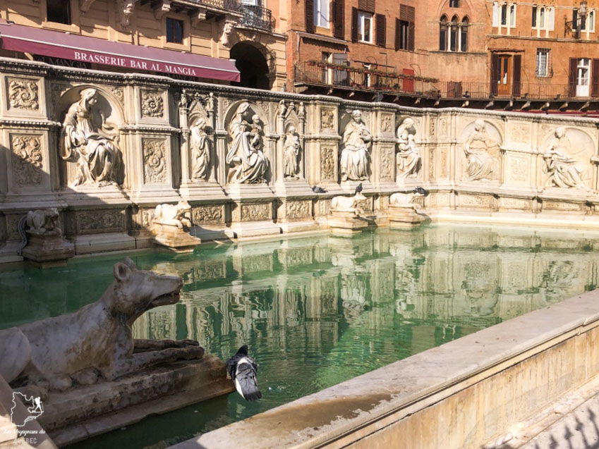 Fontaine Gaia sur la Piazza del Campo à Sienne en Italie dans notre article Visiter Sienne en Toscane en Italie en 10 incontournables et adresses foodies #italie #sienne #toscane #voyage