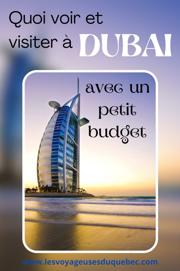 Visiter Dubaï avec un petit budget : Que faire à Dubaï et voir pour un séjour pas cher #dubai #emiratsarabesunis #asie #voyage