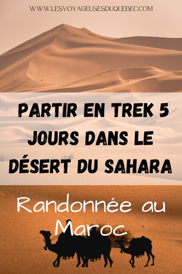 Trek dans le désert du Maroc : Ma randonnée de 5 jours dans le désert du Sahara #desert #maroc #sahara #randonnee #trek #voyage