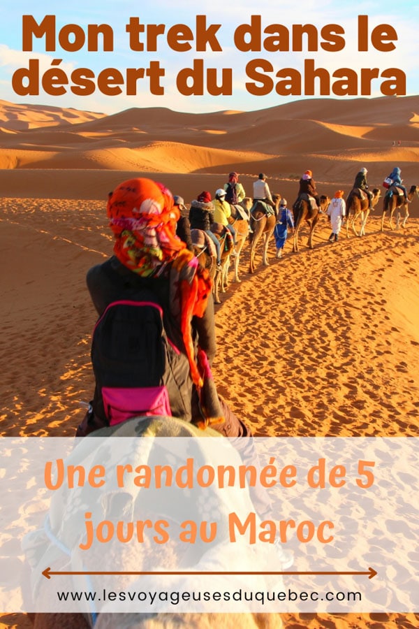 Trek dans le désert du Maroc : Ma randonnée de 5 jours dans le désert du Sahara #desert #maroc #sahara #randonnee #trek #voyage