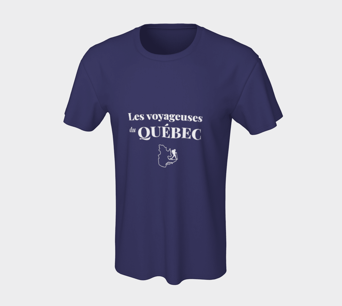 t-shirt Les voyageuses du Québec marine