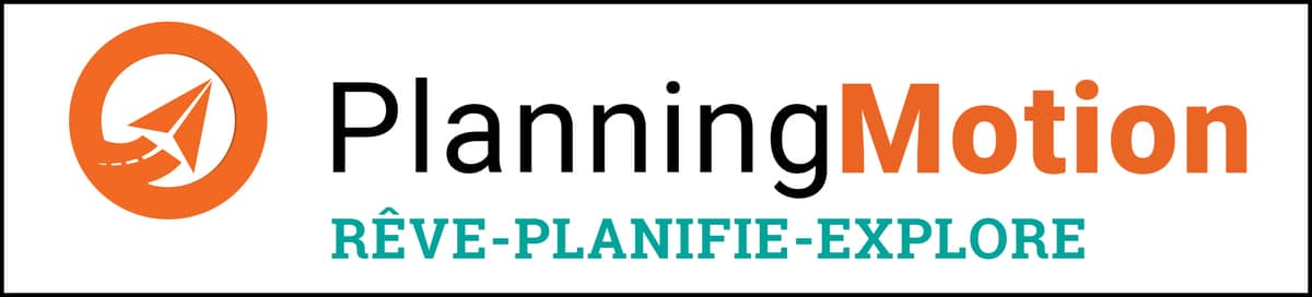 Logo planificateur de voyage Planning Motion dans notre article Planificateur de voyage Planning Motion : J'ai testé pour planifier et je vous dis tout! #planificateur #voyage #planningmotion