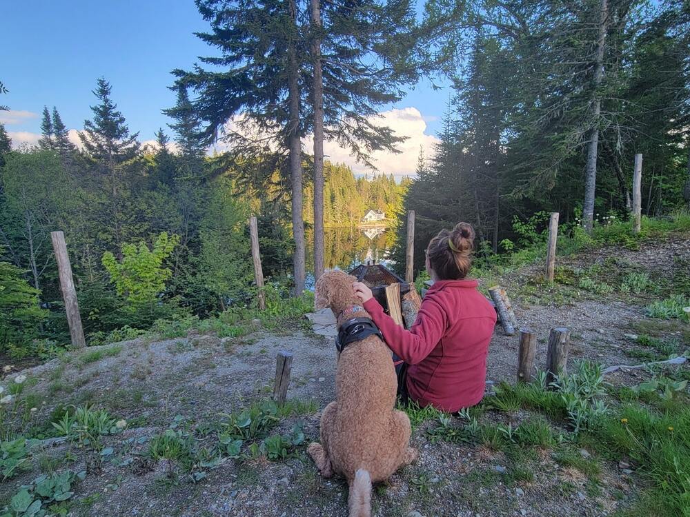 Chalet Esker Nature, hébergement où les chiens sont admis dans notre article Visiter Chaudière-Appalaches avec son chien : itinéraire gourmand et nature #chaudiereappalaches #quebec #canada #chien #voyage