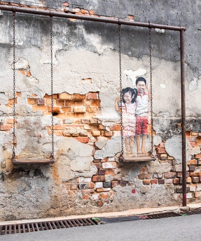 Art de rue à Penang dans notre article Mon itinéraire en Malaisie : Que voir, que faire et que visiter en Malaisie en 3 semaines #malaisie #asie #asiedusudest #voyage #quoifairemalaisie