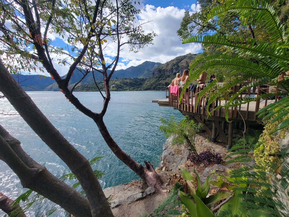 Tremplin Cerro Tzankujil à San Marcos dans notre article Quoi faire au Lac Atitlan au Guatemala : mes 5 jours au Lago Atitlán #Atitlan #Guatemala #Amériquecentrale #LagoAtitlan 