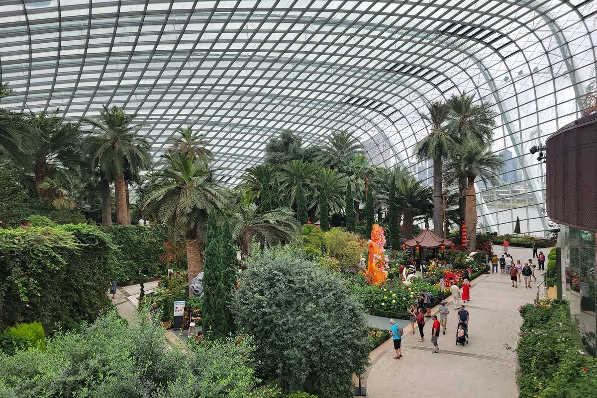 Flower Dome Gardens by the Bay dans notre article Visiter Singapour : découvrir les atouts de cette ville durable entre technologie et environnement #Singapour #VisiterSingapour #Asie #AsieSudEst #Durable 