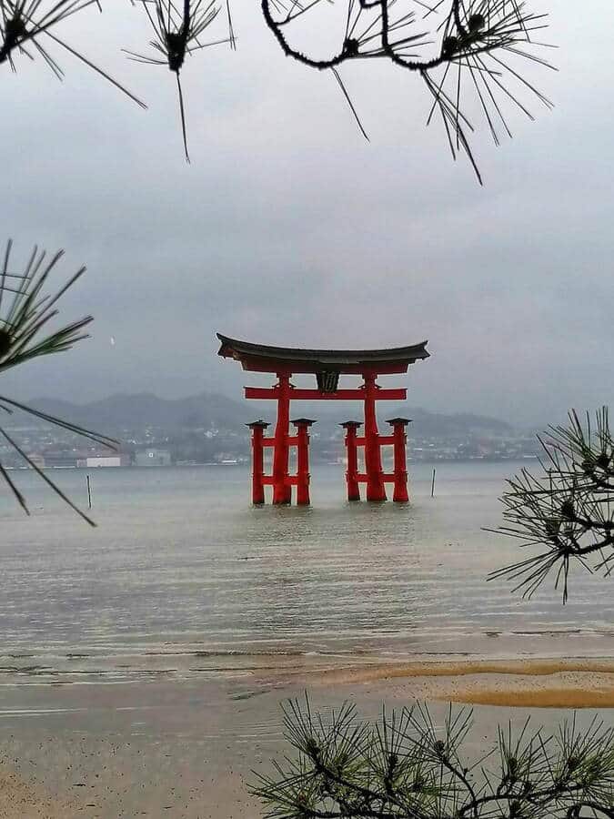 Porte à Miyajima dans notre article Visiter le Sud du Japon : itinéraire à travers 7 villes incontournables au sud de Kobe #SudJapon #Japon #Asie #Voyage #ItinéraireJapon 