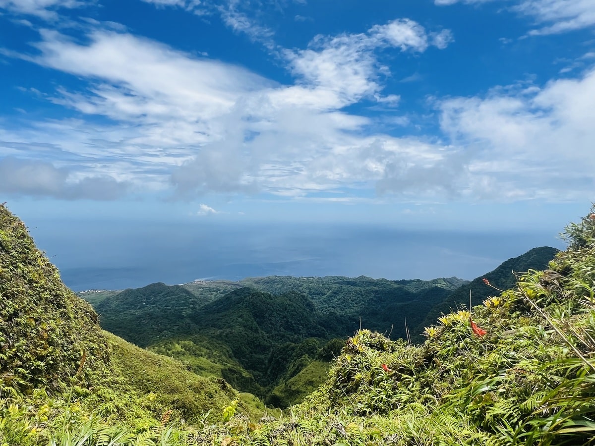 Panorama Volcan Pelée dans notre article Ascension de la Montagne Pelée en Martinique #MontagnePelée #MontPelée #VolcanPelée #Martinique #Antilles #RandonnéePelée