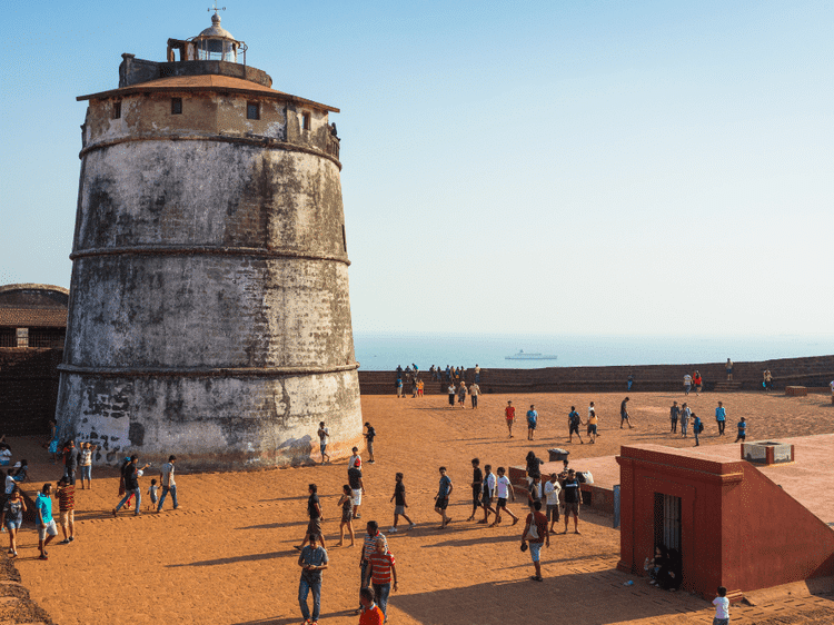 Goa, Fort Aguada, dans notre Voyage en Inde du sud organisé en petit groupe de femmes #Inde #Indedusud #voyageentrefemmes #voyage #voyagedegroupe #voyageorganise